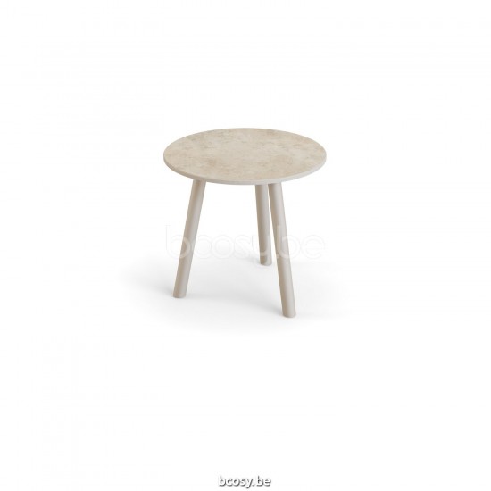 Jati Kebon Ronda Side Table Alu Sand Mat Ceramic Chianca 12 mm D45.