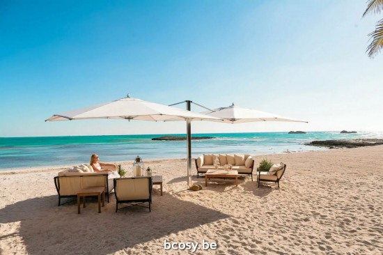 TUUCI Cantilever free pole Aluminium Umbrellas.