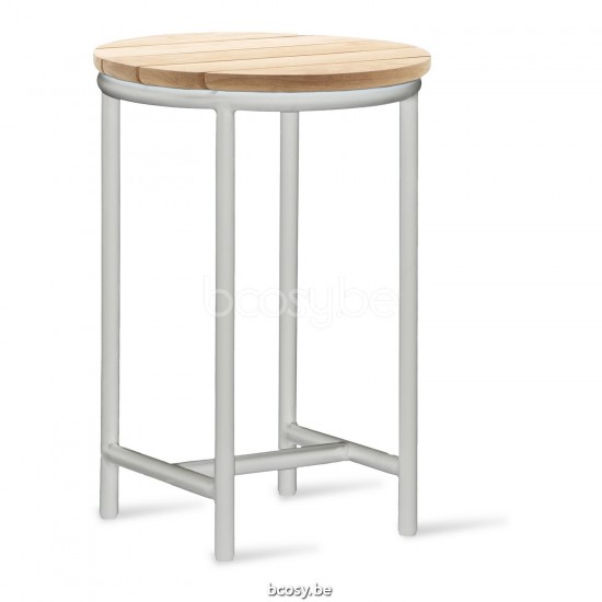 Vincent Sheppard Wicked tuinsalontafels bijzettafels koffietafels voor buiten terras Wit Aluminium frame Round.