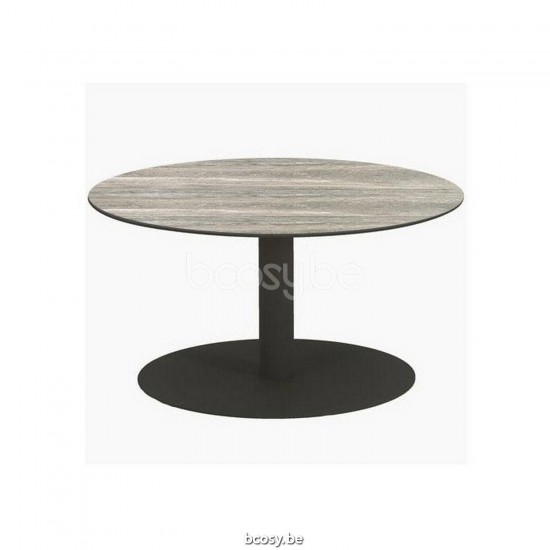 Vincent Sheppard Kodo Runder Gartentisch Dia 68 Rahmen aus Fossil Grau Aluminium Tischplatte Fossil Grau Aluminium.