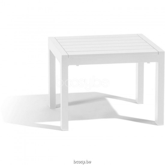 Diphano Metris petit pouf S (48x41,5) Cadre Aluminium blanc.