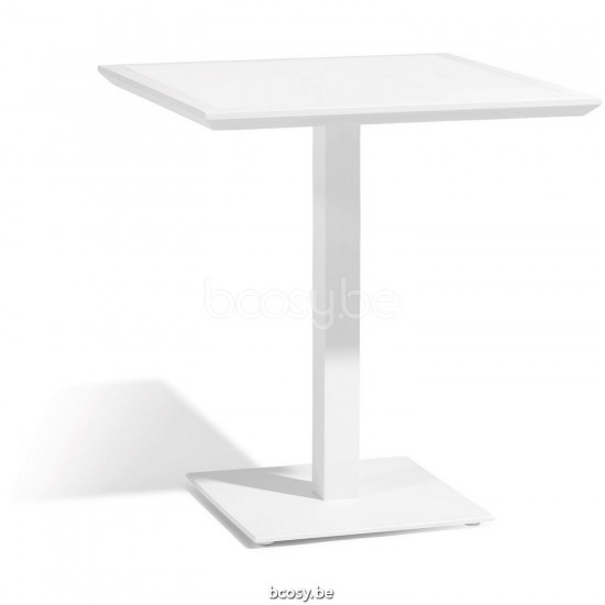 Diphano Selecta counter bistro table M (72x72) Aluminium White Frame Top Ceramic White 6 mm Inlay.