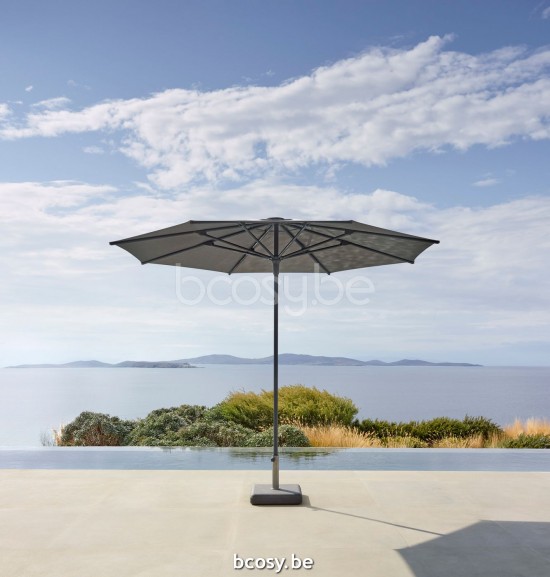  Jardinico AMALFI 300XR Runder Ampelschirm Mittelstocksonnenschirm Mittelstockschirm Teleskopschirm Sonnenschirmmast Anthrazit Pulverbeschichtetes Aluminium| Sonnenschirmbespannung-bezug-tuch-stoff Ni.