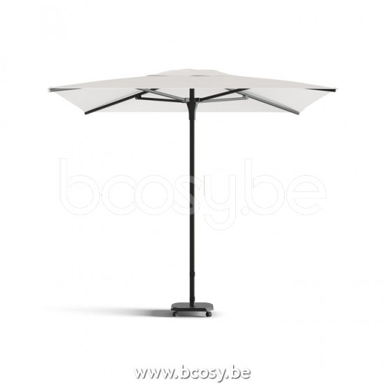 Jardinico CARACTERE JCP102 230x230 Square Central Pole Centerpost Parasol Umbrella 2,3x2,3 Pole Mast Post Black Powder Coated Aluminium| Canopy-fabrics Pearl Sunbrella Plus Marine cat3.