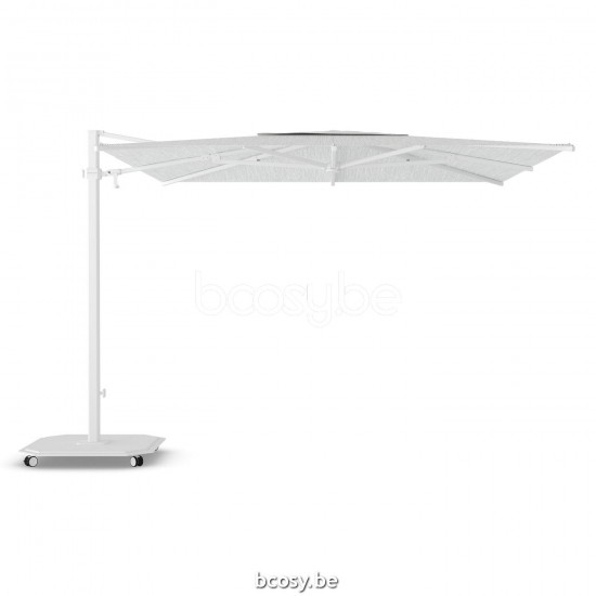 Jardinico CARACTERE JCP301 300x300 Square Sidepost Cantilever Free Pole Mast Floating Parasol 3x3 Pole Mast Post White Powder Coated Aluminium| Canopy-fabrics Ice Sunbrella Plus Marine.