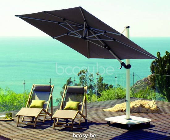 Jardinico CARACTERE JCP301 300x300 Square Sidepost Cantilever Free Pole Mast Floating Parasol 3x3 Pole Mast Post White Powder Coated Aluminium| Canopy-fabrics Pitch Sunbrella Plus Marine.