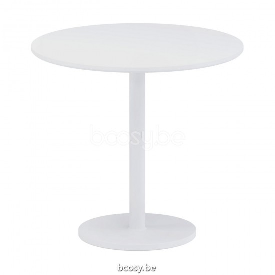  Jardinico MANTRA BISTRO Runder Bistrotisch Ø80 Weiß Matt Pulverbeschichtetes Aluminium White.