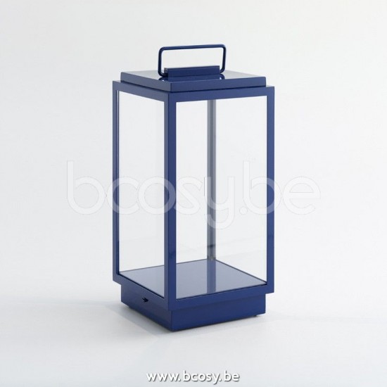 Tekna Nautic Blakes Table Lamp-2700K lacquered Royal blue-clear glass.