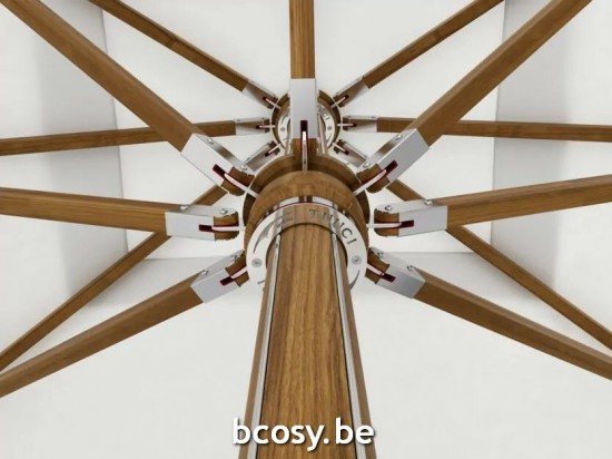 TUUCI centrale mast paal houten parasols.