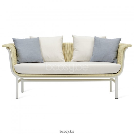 Vincent Sheppard Wicked salons de jardin détente 2 places cadre en Aluminium Blanc Tressage Naturel Polyéthylène.