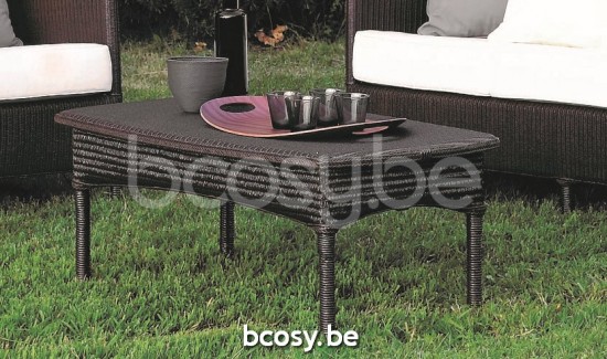 Vincent Sheppard Dovile Tables de jardin basses à café 106x60 Lloyd Loom Taupe.