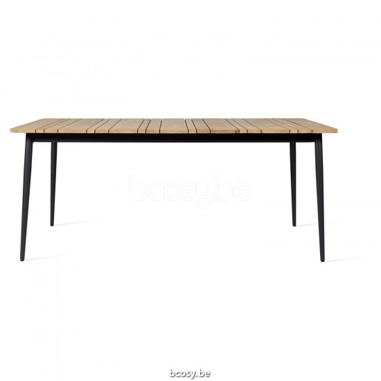 Vincent Sheppard Max tables de jardin Cadre en Aluminium Noir Teak Top 240x100.