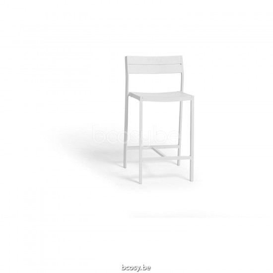 Diphano Metris tabouret de bar 62h Cadre Aluminium blanc.