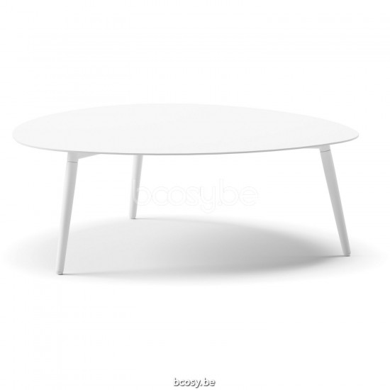 Diphano Ray table basse bio S 100xR (33,5h) Cadre Aluminium blanc Dessus Aluminium blanc.