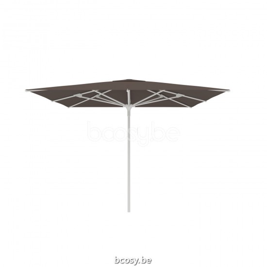 Jardinico AMALFI 300x300 Square Central Pole Centerpost Parasol Umbrella 3x3 Pole Mast Post White Powder Coated Aluminium| Canopy-fabrics Walnut Sunbrella.