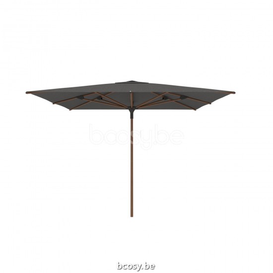 Jardinico AMALFI 300x300 Square Central Pole Centerpost Parasol Umbrella 3x3 Pole Mast Post Alu Teak Structured Powder Coated Aluminium| Canopy-fabrics Night Sunbrella.