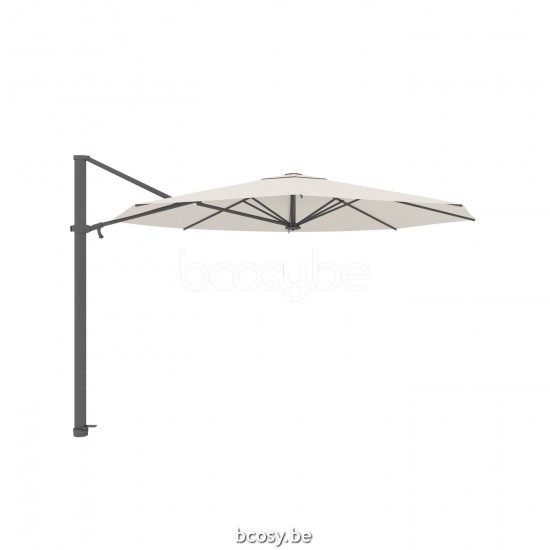 Jardinico ANTEGO 350XR Round Sidepost Cantilever Free Pole Mast Floating Parasol Ø3,5 Pole Mast Post Anthracite Powder Coated Aluminium| Canopy-fabrics Natural Classic-Acryl solids.