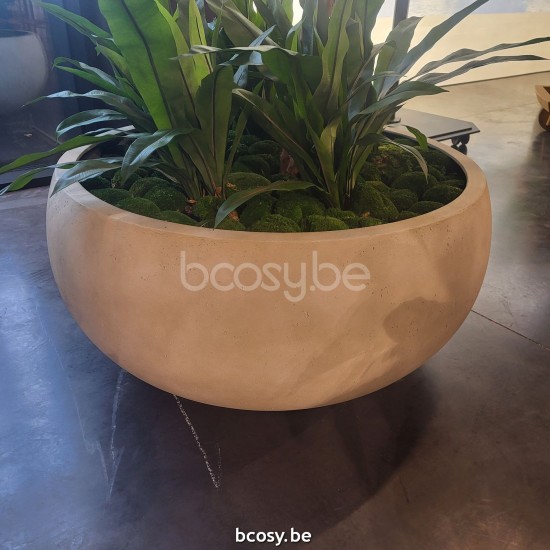 Jardinico CUMINO Pot De Plantes Et Jardinière D'extérieur Rond ø114x54 Cumino Fungo ø114x54 Panna.