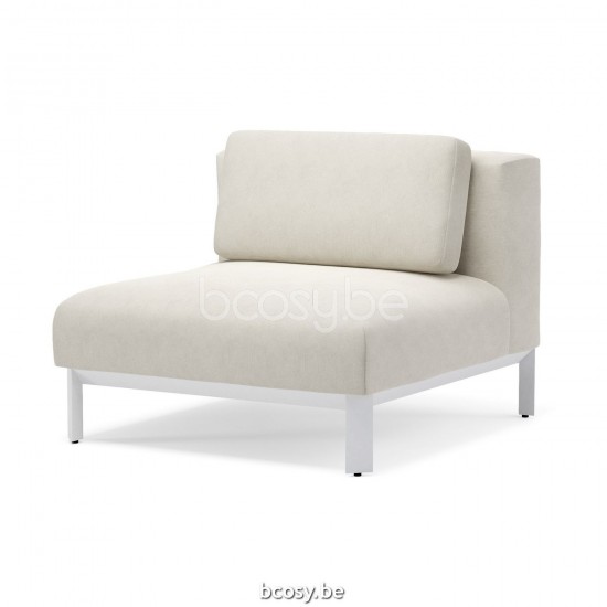 Jardinico MAUROO Tuinzetel 1 P Wit En Teak Vanilla.