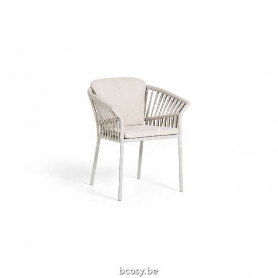 Jati Kebon Tofino Alu Armchair Alu Dune Mat Rope Linnen 10mm Cross Weaving.