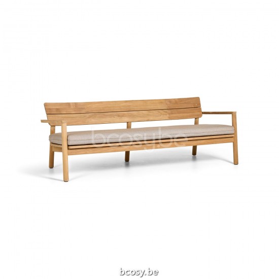 Jati Kebon Lynn Teak Sofa 3Seat Teak Natural Smooth.