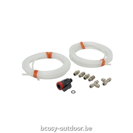 Uitverkoop bij Bcosy van Aansluitset (binnendraad 1/4') tbv 3 Besgo ventielen (1 kogelventiel + 4 koppelstukken, 2 T-stukken.