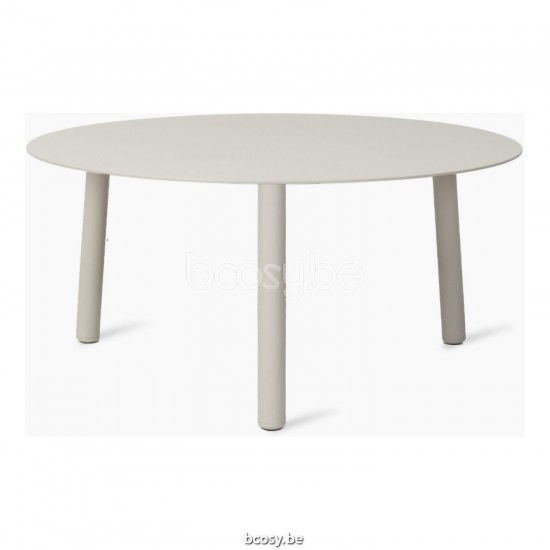 Vincent Sheppard Lilo Tables basses de jardin à café cadre en Aluminium Blanc dune Dia 68.