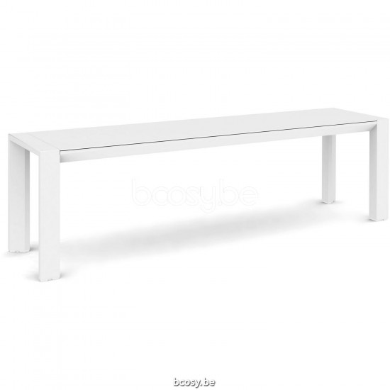 Diphano Metris Gartenbank 160x39 Aluminium Weiß Gestell.