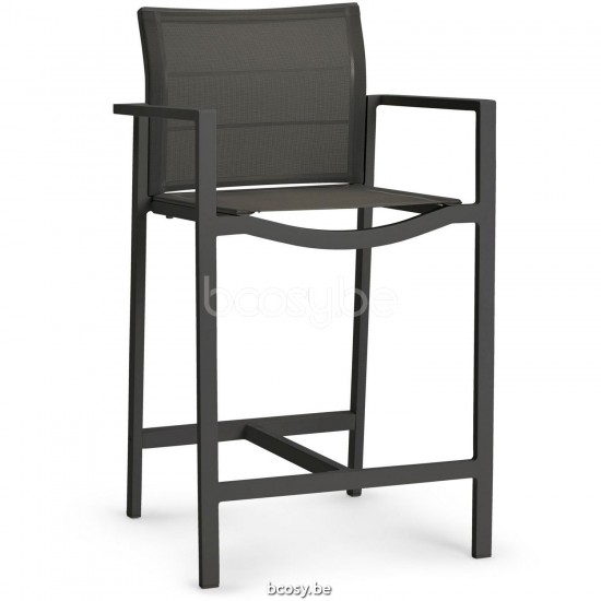 Diphano Alexa Stapelbarer Barhocker 62h Aluminium Lava Gestell Stoff Einschichtige Batyline Cafe.