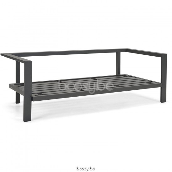 Diphano Cubic Modular Stapelbarer 2,5-Sitzer Optionaler Kissensatz Aluminium Lava Gestell.