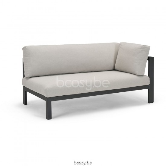 Diphano Cubic Modular linke Ecke Doppelsitz Aluminium Lava Gestell.