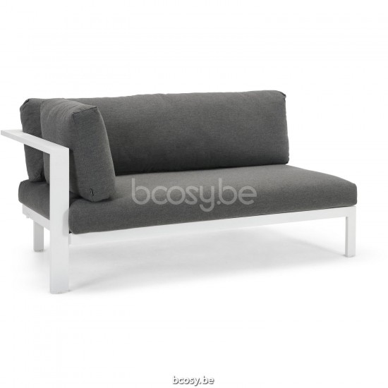 Diphano Cubic Modular Doppelter rechter Ecksitz Aluminium Weiß Gestell.