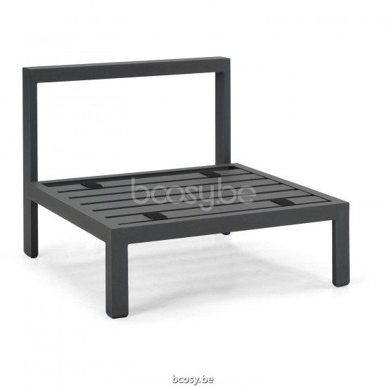 Diphano Cubic Modular kleiner zentraler Sessel Optionaler Kissensatz Aluminium Lava Gestell.