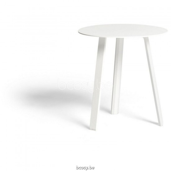 Diphano Easy-Fit Beistelltisch elite B 42xR (44h) Aluminium Weiß Gestell.