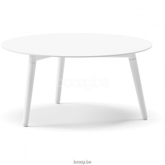 Diphano Ray Couchtisch A 60xR (28,5h) Aluminium Weiß Gestell Tischplatte Aluminium Weiß.