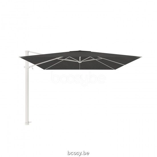 Jardinico ANTEGO 300x300 Parasol Ombrelle À Mât Libre Parasol Décentré Suspendu Deporté Pendant Flottant Carré 3x3 Mât Aluminium Thermolaqué En Blanc Mat| Toile-tissu Night Sunbrella.