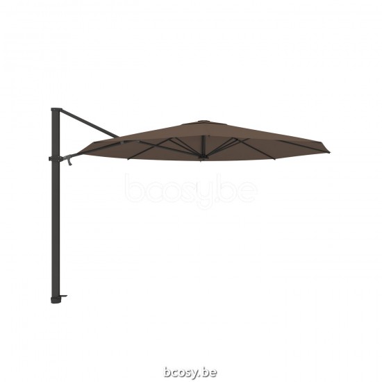 Jardinico ANTEGO 350XR Parasol Ombrelle À Mât Libre Parasol Décentré Suspendu Deporté Pendant Flottant Rond Ø3,5 Mât Aluminium Thermolaqué En Noir Mat| Toile-tissu Taupe Classic-Acryl solids.