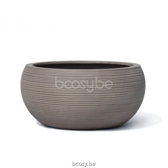 Jardinico CARTELLO Round Flower And Plant Pot ø75x35H Large Marone.