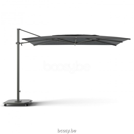 Jardinico CARACTERE JCP404 250B x350 Rectangular Sidepost Cantilever Free Pole Mast Floating Parasol 2,5x3,5 UNIEK MODEL Pole Mast Post Charcoal Powder Coated Aluminium| Canopy-fabrics Onyx Sunbrella .