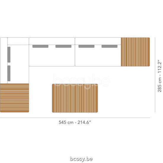 Jardinico MAUROO Concept 3 Weiß - Teakholz.