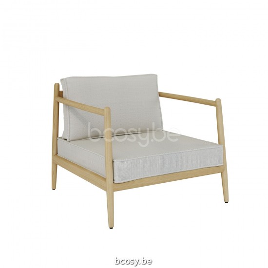 Jardinico NOA Lounge Chair 1 Seater teak - artichoke strap Truffle.