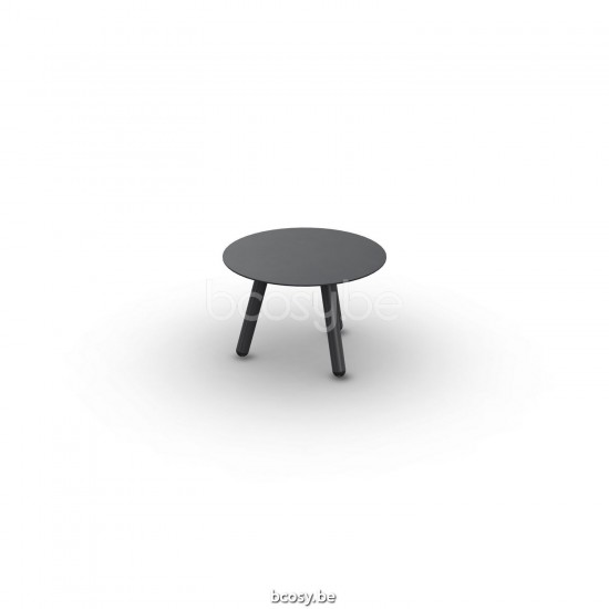 Jati Kebon Skate Alu Side Table Alu Charcoal Mat D45.