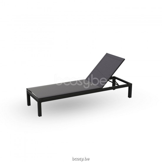 Jati Kebon Cadzand Sonnenliege Ohne kissen Aluminium schwarz matt.