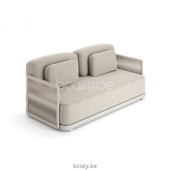 Jati Kebon Durbuy Lounge Base 2Seat Alu Sand Mat.