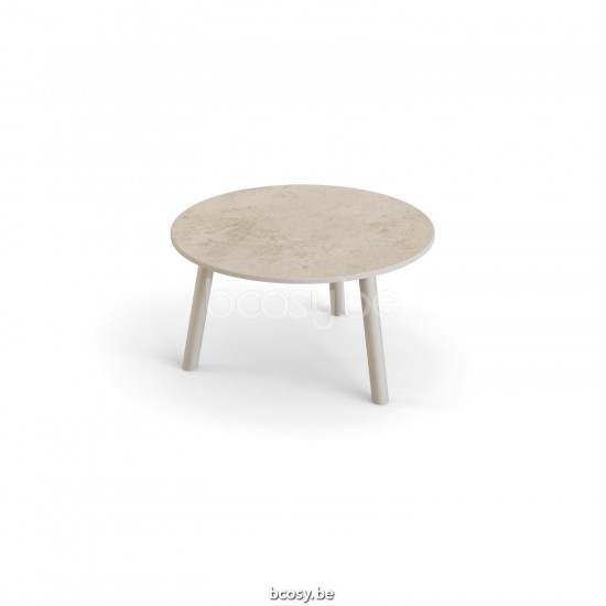 Jati Kebon Ronda Side Table Alu Sand Mat Ceramic Chianca 12 mm D60.
