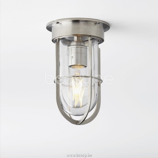 Tekna Nautic DOCKLIGHT CEILING-Messing gebürstet und vernickelt-Klarglas.