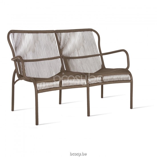 Vincent Sheppard Loop Sofa Taupe Aluminium frame Taupe Gehaakte Koord Polypropyleen.