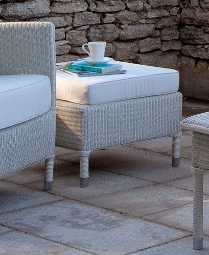 Vincent Sheppard Dovile repose pieds de jardin détente Lloyd Loom Neige.