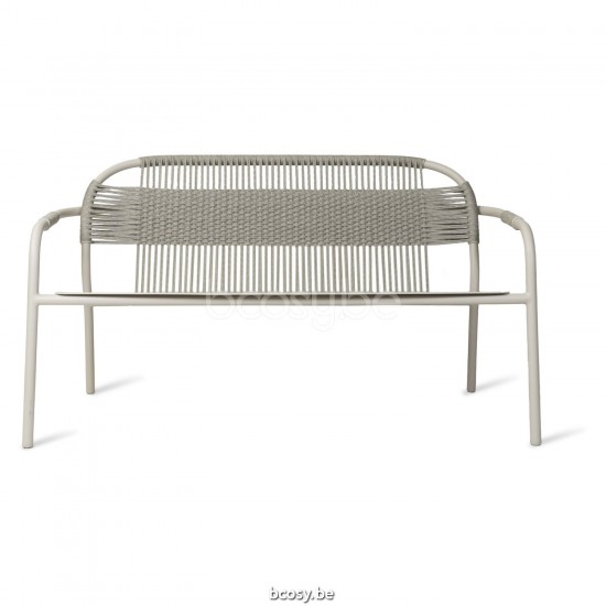 Vincent Sheppard Cleo Lounge Sofa Rahmen aus Dune Weiß Aluminium Dune Weiß Seil Polypropylen.