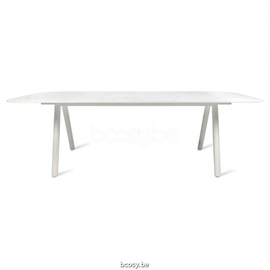 Vincent Sheppard Kodo tables de jardin Cadre en Aluminium Blanc dune 280x106.